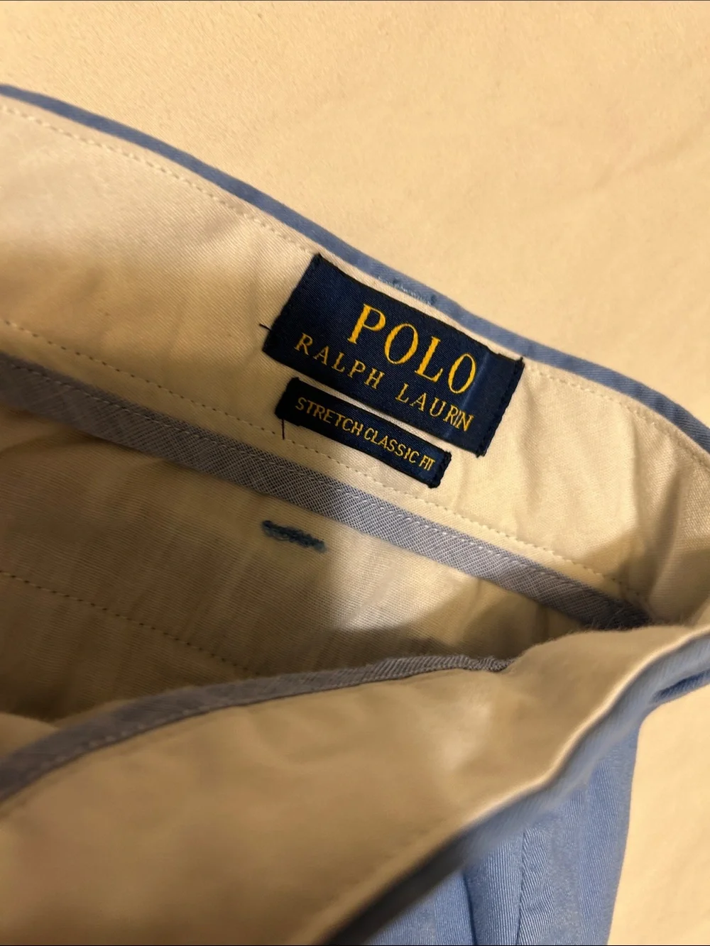 Polo by Ralph Lauren Light Blue Embroidered Fish Flat Front Shorts